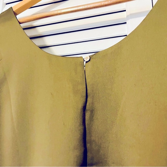 J. Crew Olive Green Silk Sleeveless Top - Picture 6 of 6